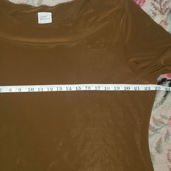 Giorgio Fiorline Collection Business Casual Brown Blouse - Picture 7 of 7